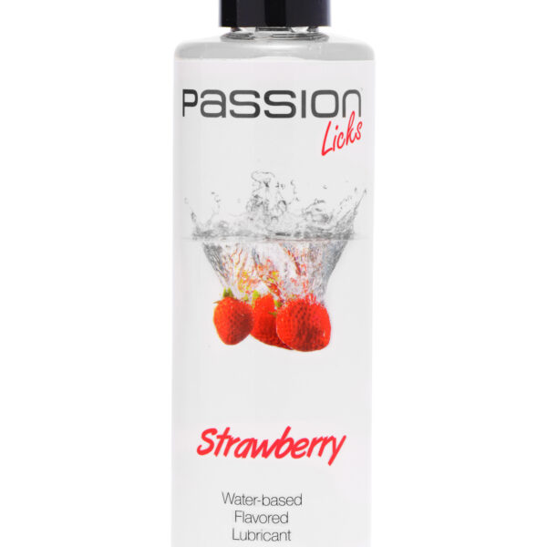 Passion Licks Strawberry Water Based Flavored Lubricant - 8 Fl Oz / 236 ml