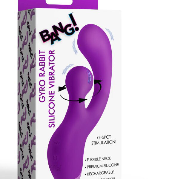 Gyro Rabbit Silicone Vibrator - Purple