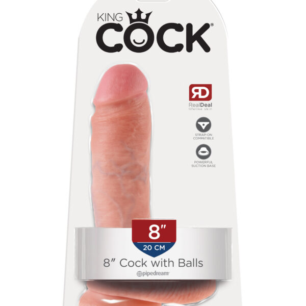 King Cock 8-Inch Cock With Balls - Flesh
