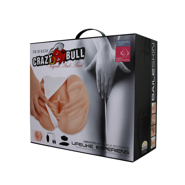 Crazy Bull the Realistic Skin-Like Texture Vagina and Anal Masturbator Vibration and Double Entrance