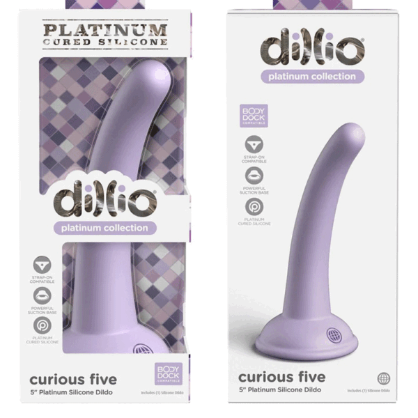 Dillio Platinum - Curious Five 5 Inch Dildo -  Purple