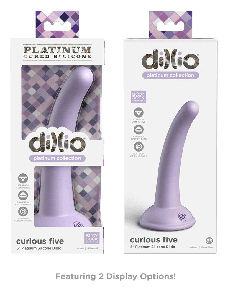 Dillio Platinum - Curious Five 5 Inch Dildo - Purple