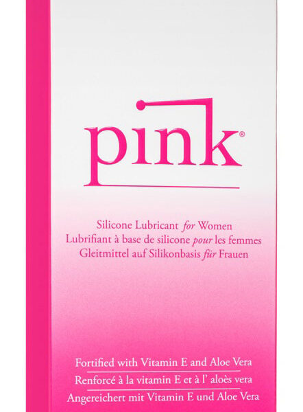Pink 4oz Glass Bottle Silicone Lubricant