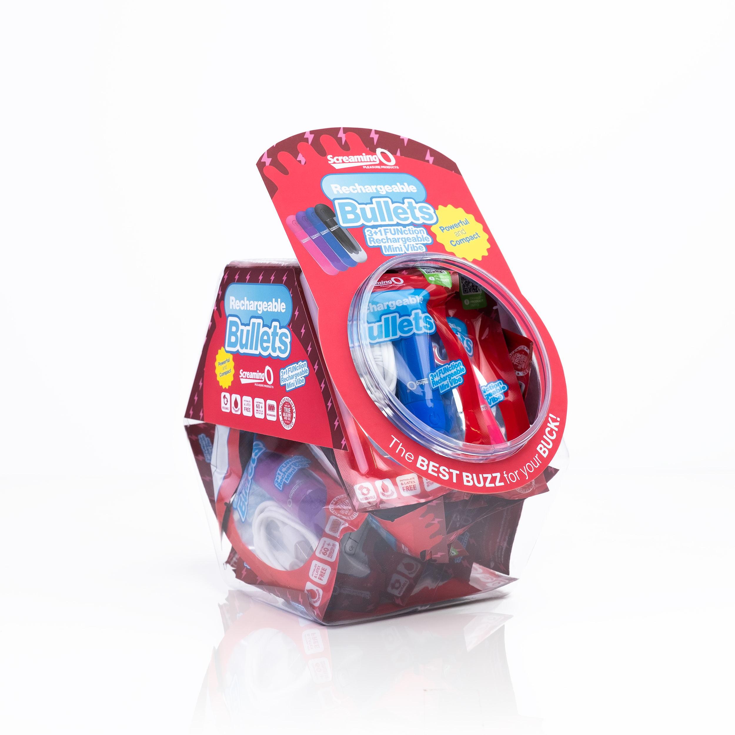 Screaming O Rechargeable Bullets in Candy Bowl - Assorted