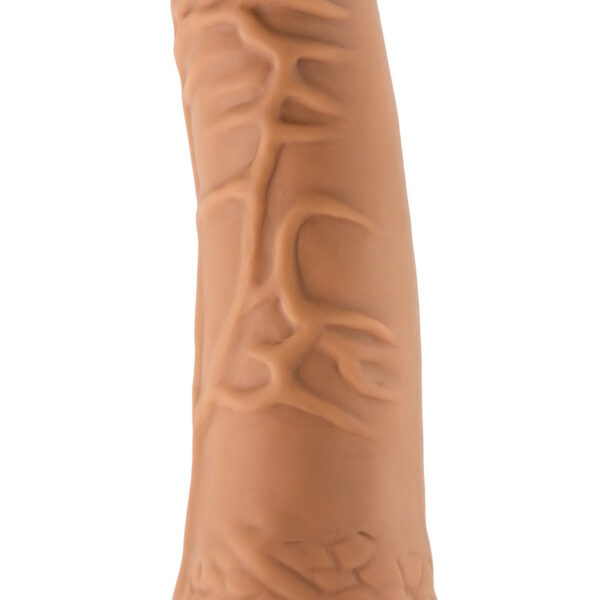 Lock on - Hexanite - 7.5 Inch Dildo With Suction  Cup Adapter - Mocha