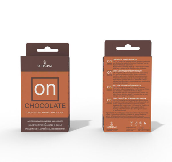 On Chocolate Flavored Arousal Oil - Medium Box - 0.17 Fl. Oz. Box