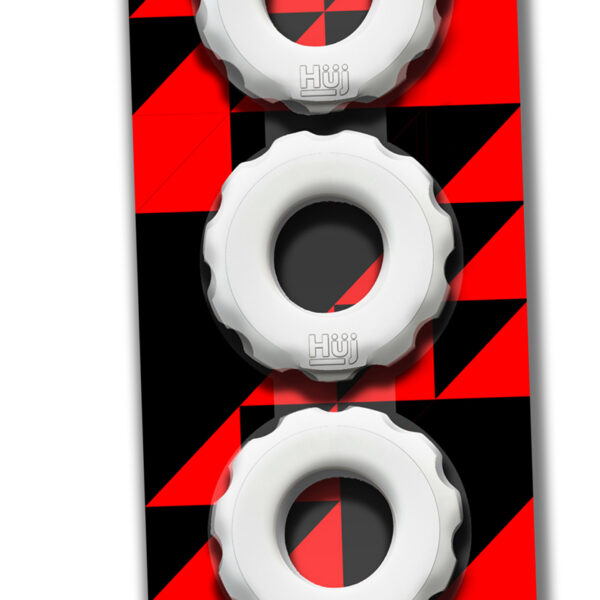 Super Huj - 3-Pack Cockrings - White Ice