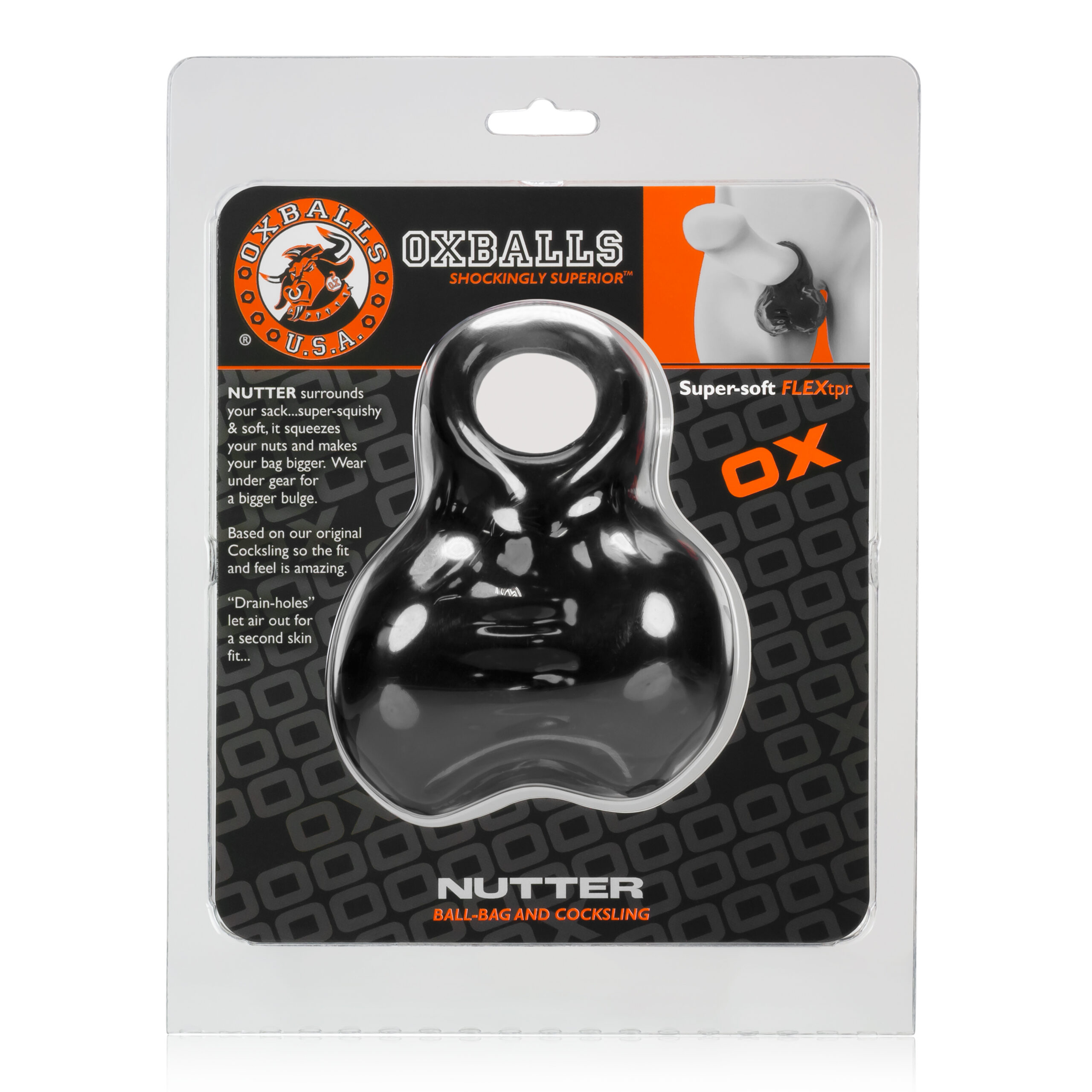 Nutter Sack Ball- Bag and Cocksling - Black