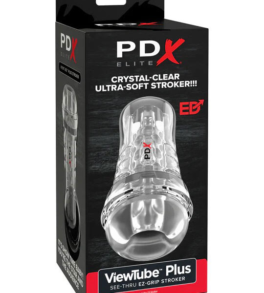 Pdx Elite Viewtube Plus See-Thru Ez-Grip Stroker - Clear