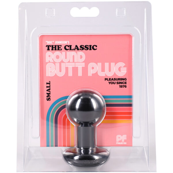 Round Butt Plug Small - Black
