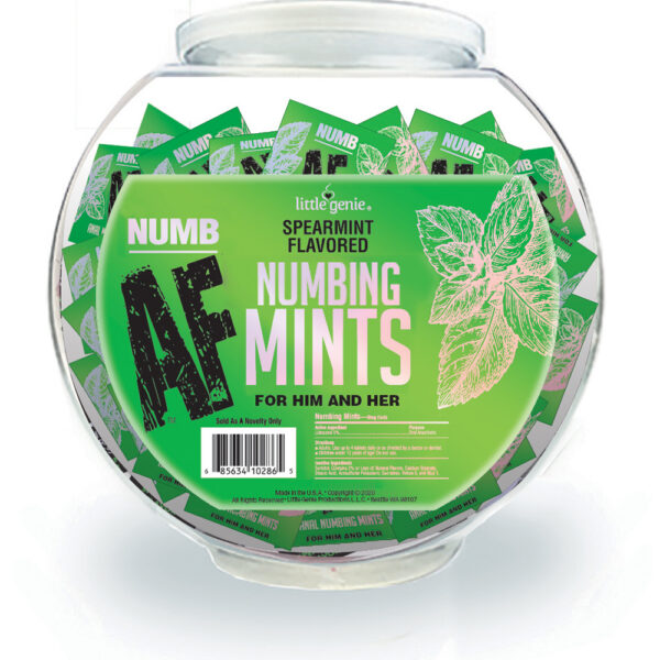 Numb Af - Spearmint Flavored Numbing Mints - Display - 100 Pcs