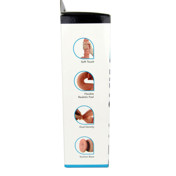 Get Lucky Real Skin 9" Dual Layer Dildo Beige