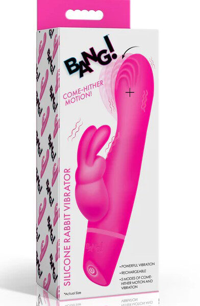 Come Hither Silicone Rabbit Vibrator - Pink
