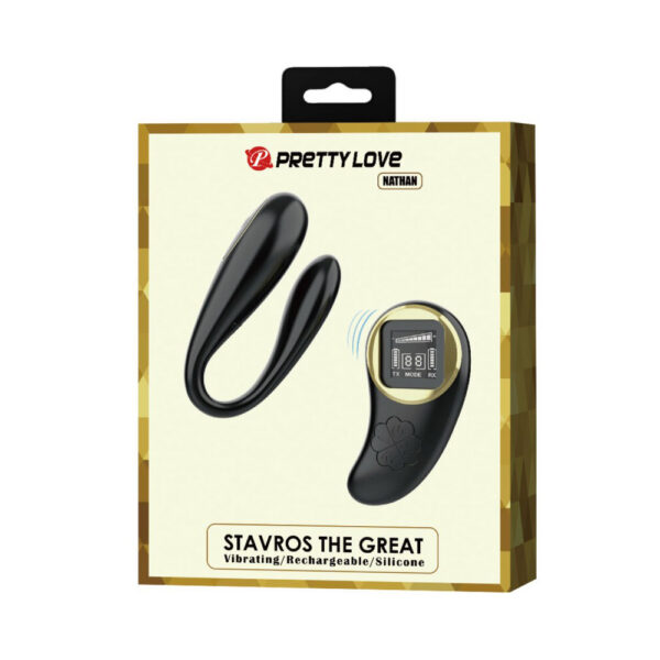 Nathan Double Pleasure Remote Control Vibrator - Black